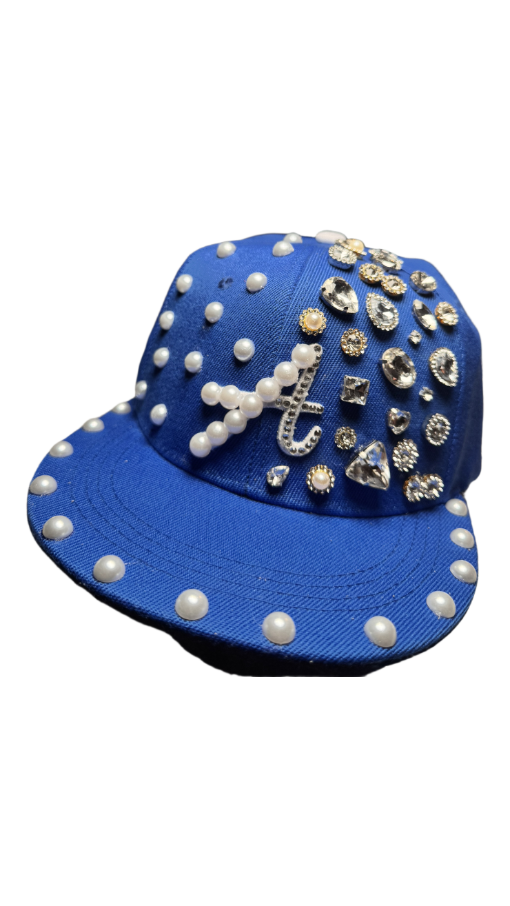 crip blue bling snapback